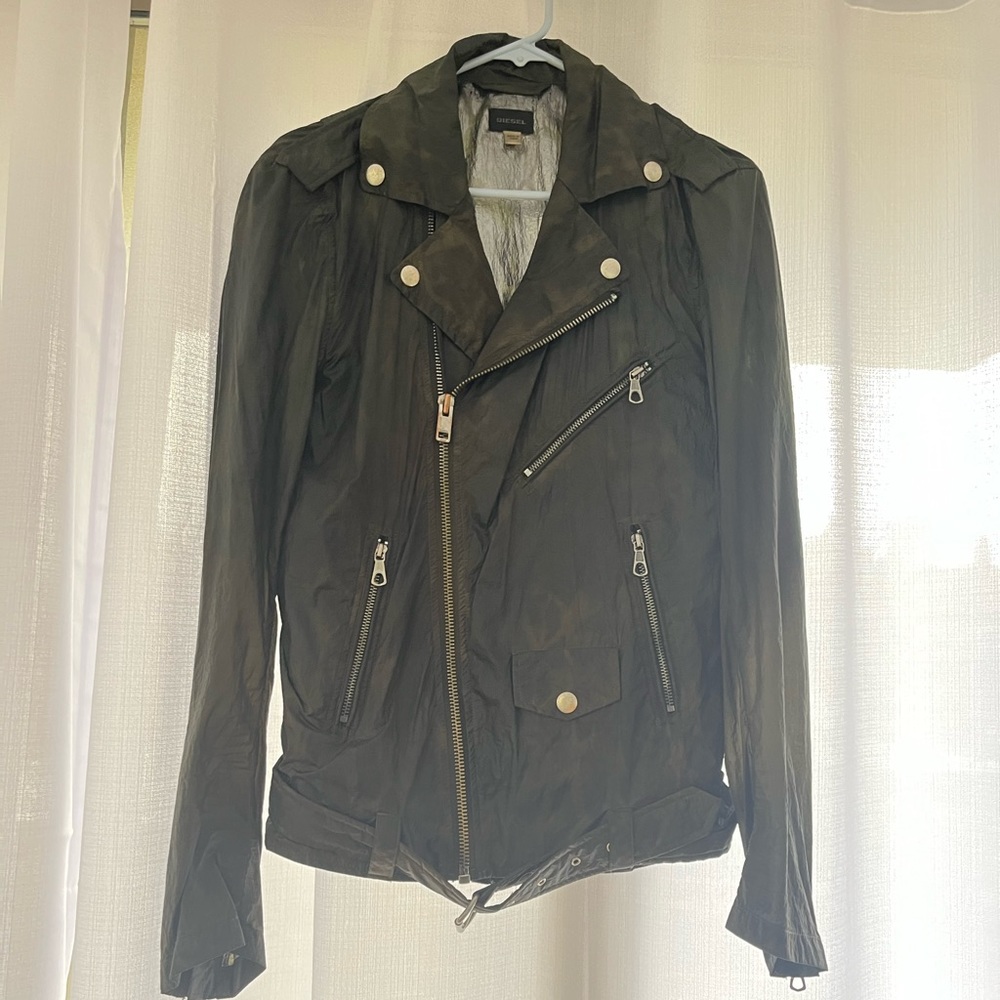 Diesel Men’s Moto-Style Windbreaker Jacket